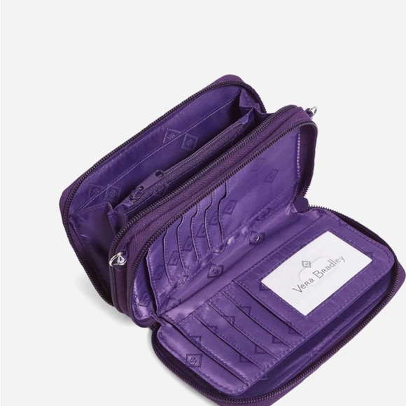 🆕 Vera Bradley Collegiate TCU Horned Frogs RFID All-In-One Crossbody Wallet - Picture 3 of 7